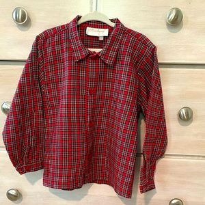 4T Classic Red Plaid Strasburg Button Down Shirt